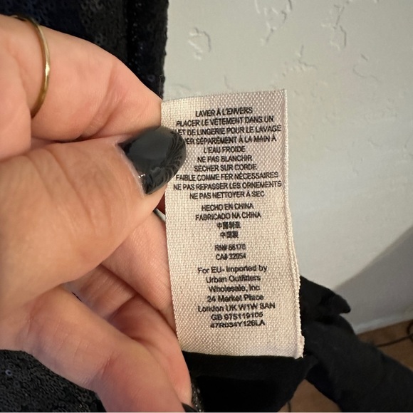 Free People Shining In Sequin Mini in Black Size XS - Picture 5 of 6